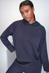 Dash and Stars Sudadera tacto suave azul oscuro azul