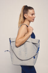 Dash and Stars Mala tote cinza metálica cinzento