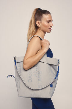 Dash and Stars Mala tote cinza metálica cinzento