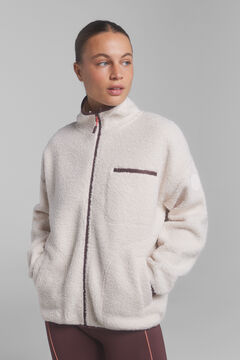 Dash and Stars Chaqueta borreguito beige nude
