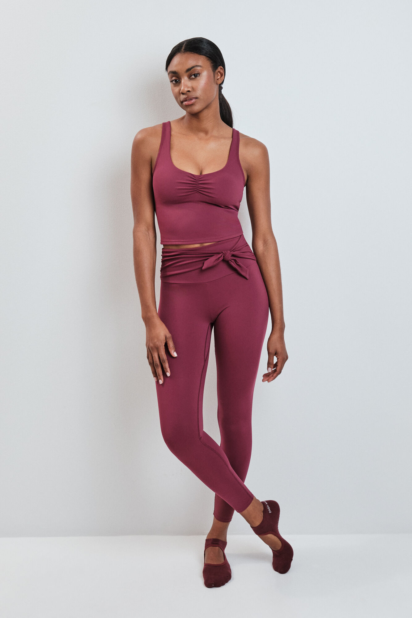 Dash and Stars Legging SOFT MOVE comprida granate vermelho