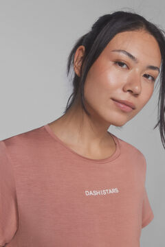 Dash and Stars Camiseta fluida modal coral 