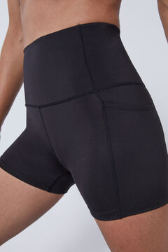Dash and Stars Leggings curtos "hot pant" pretos 4D Stretch preto