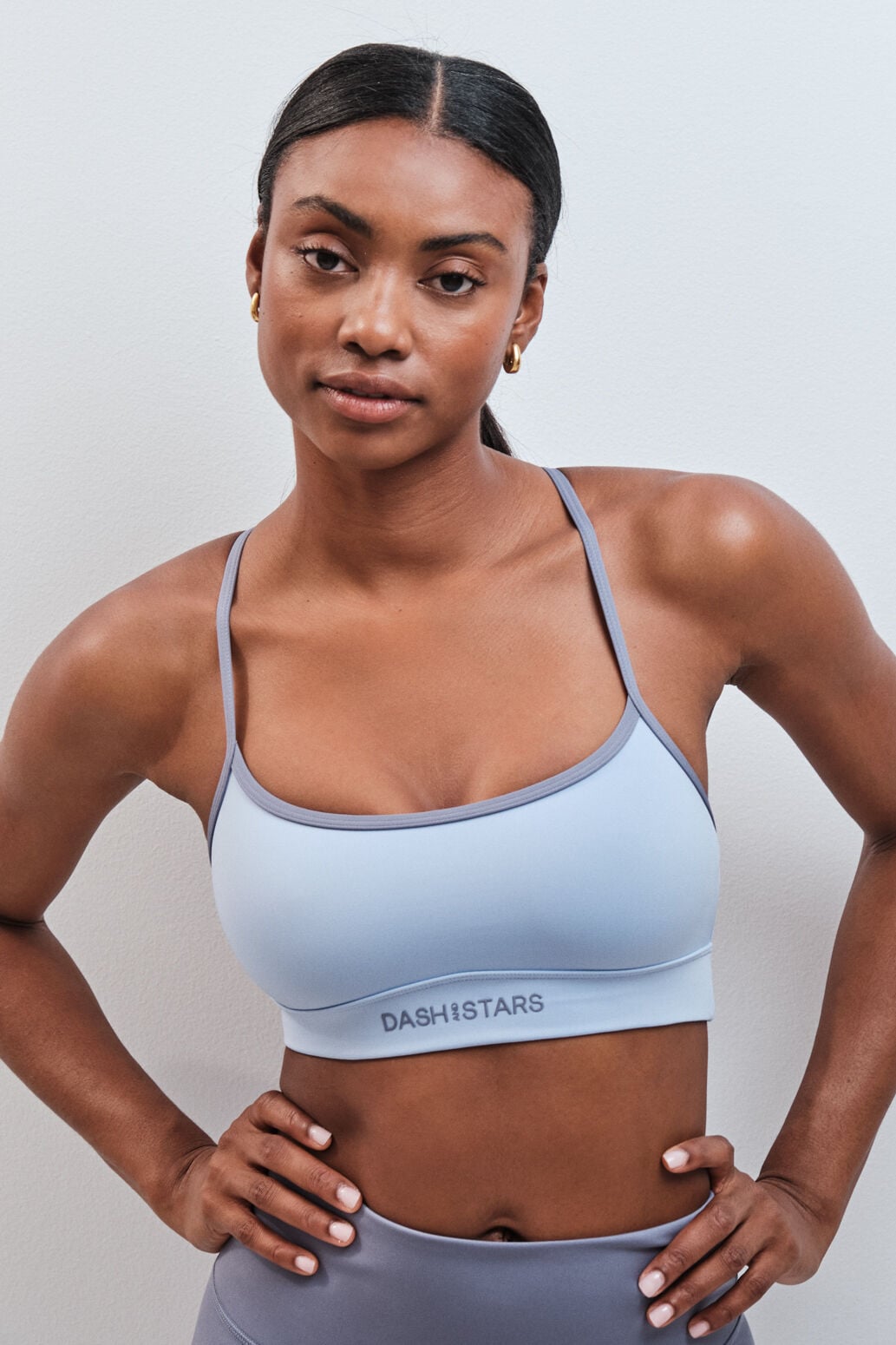 Dash and Stars Soutien desportivo 4D Stretch azul azul