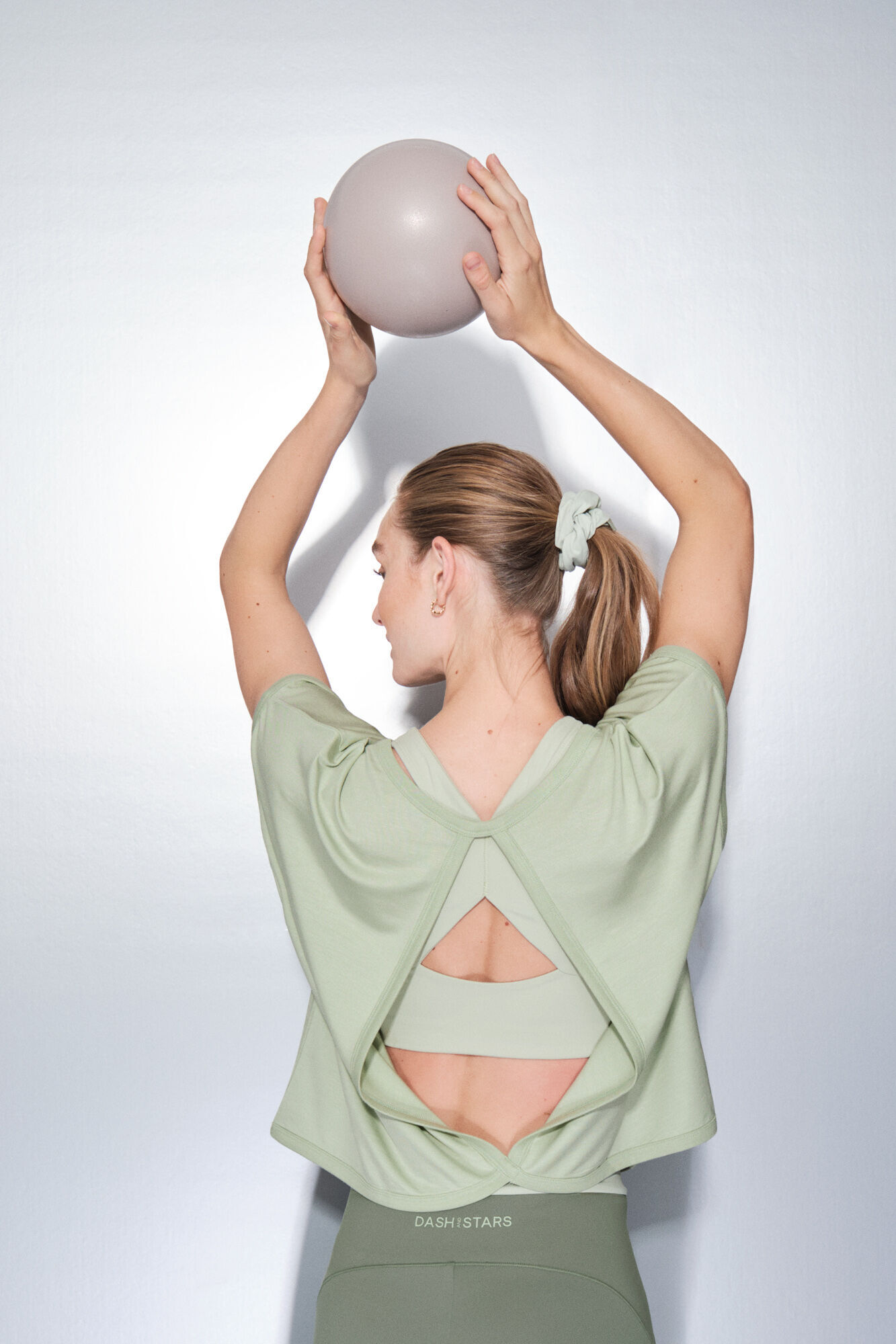 Dash and Stars Camiseta tejido extra suave verde verde