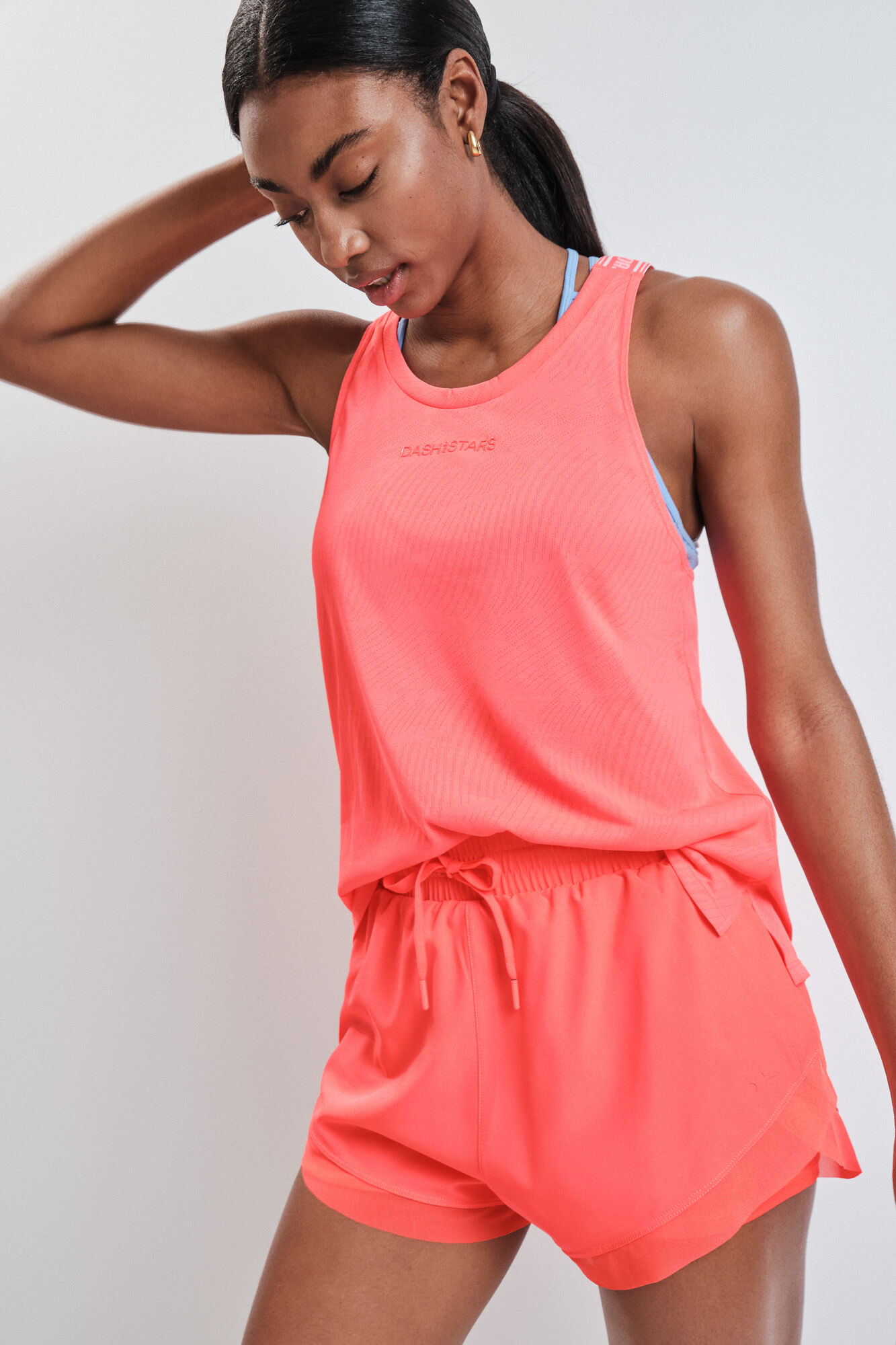 Dash and Stars Cal&ccedil;&otilde;es ultraleves em tercido mesh vermelhos rosa