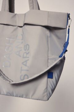 Dash and Stars Mala tote cinza metálica cinzento