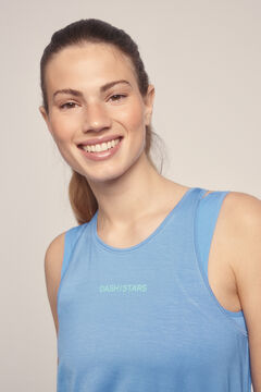 Dash and Stars Camiseta fluida modal azul azul