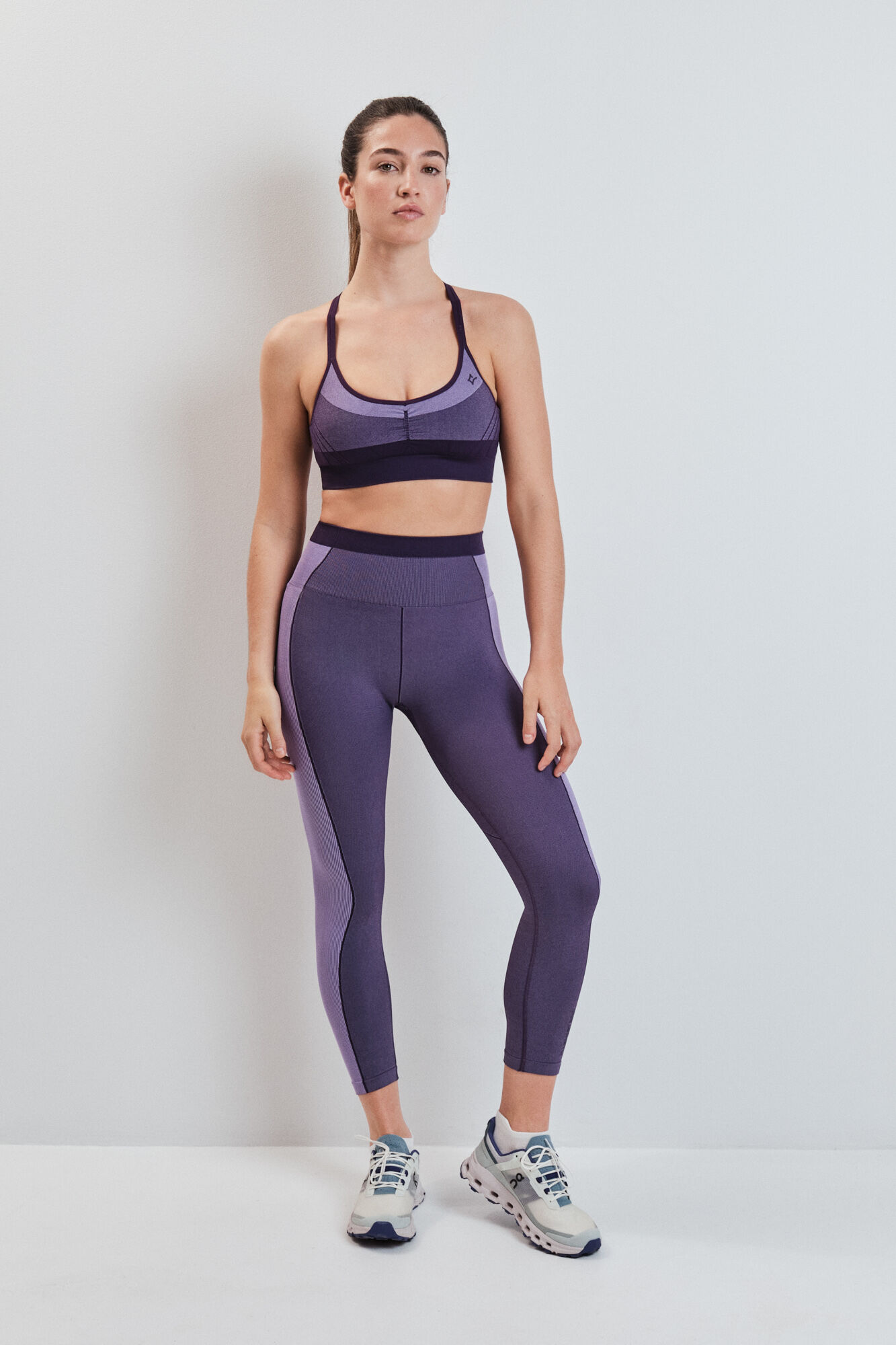 Dash and Stars Legging SEAMLESS COMFORT curta roxa rosa