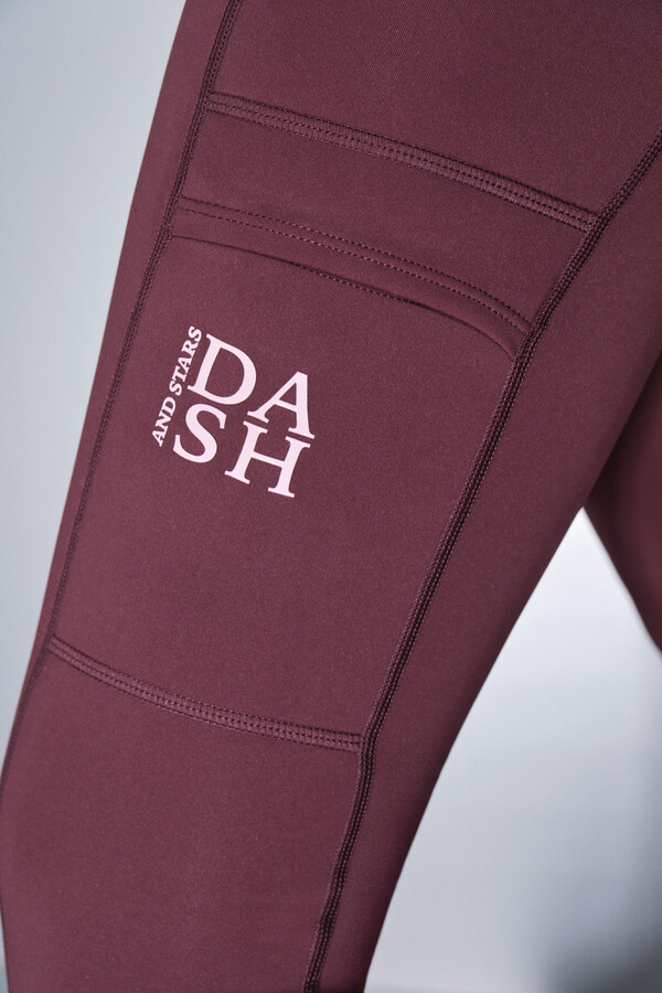 Dash and Stars Leggings THERMAL morado rosa