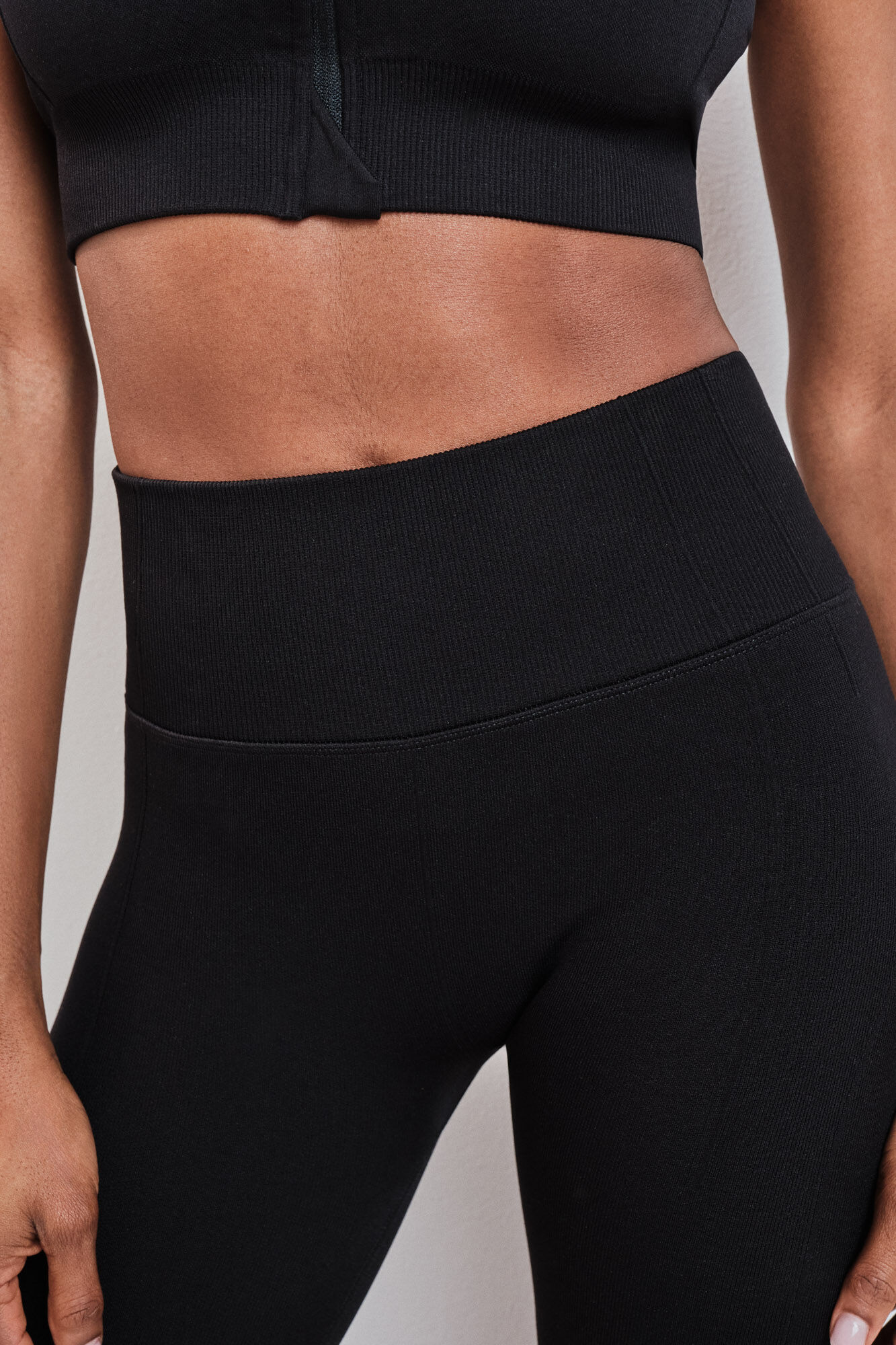 Dash and Stars Leggings Push Up SEAMLESS FIT pretos preto