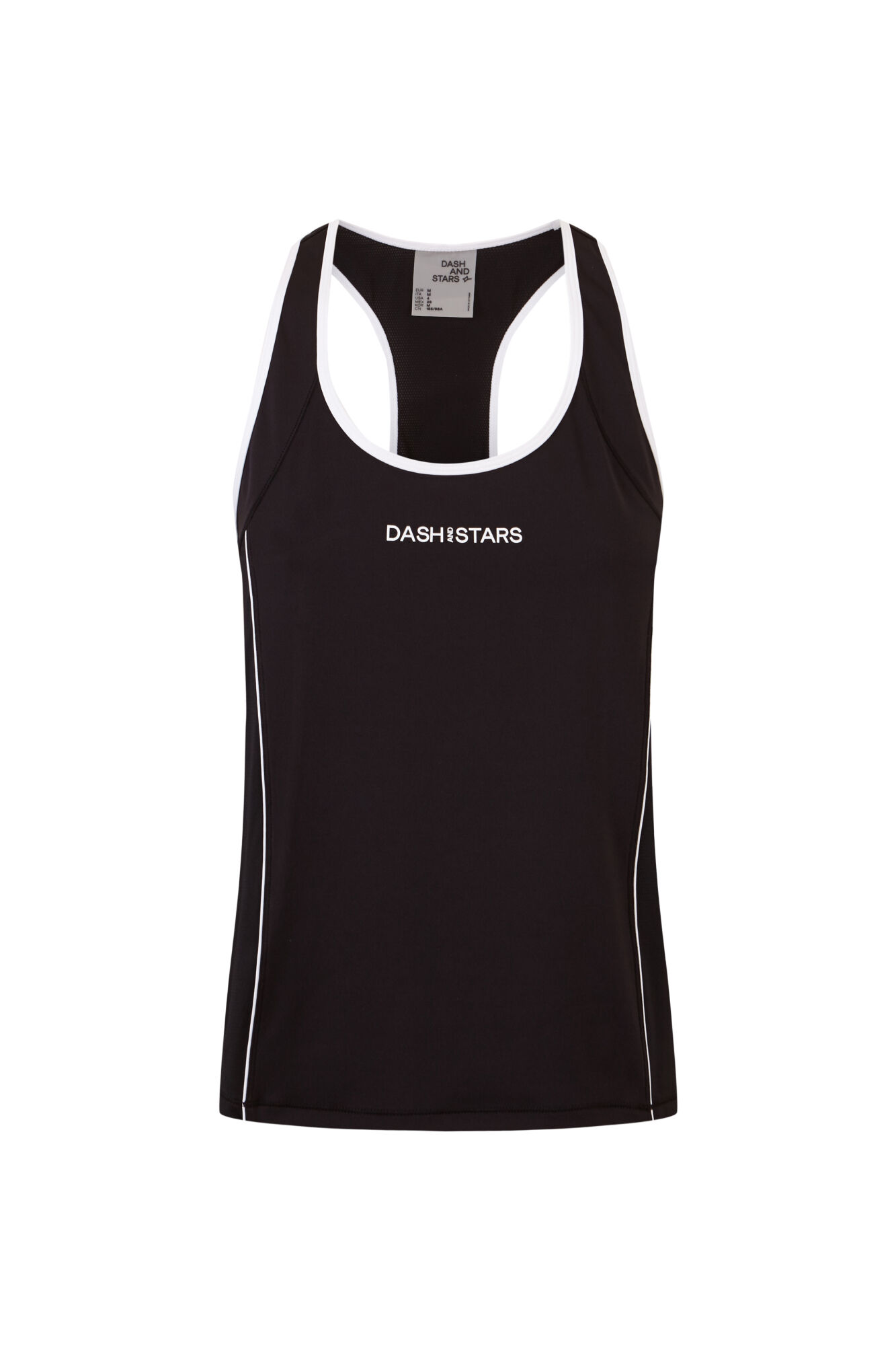 Dash and Stars Camiseta entallada sin mangas negro negro