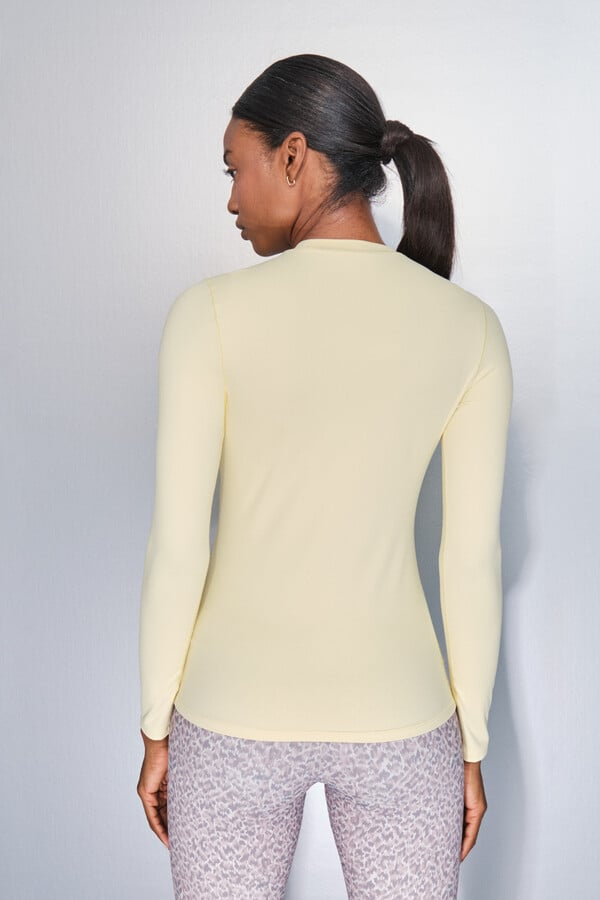 Dash and Stars Camiseta manga larga amarillo estampado