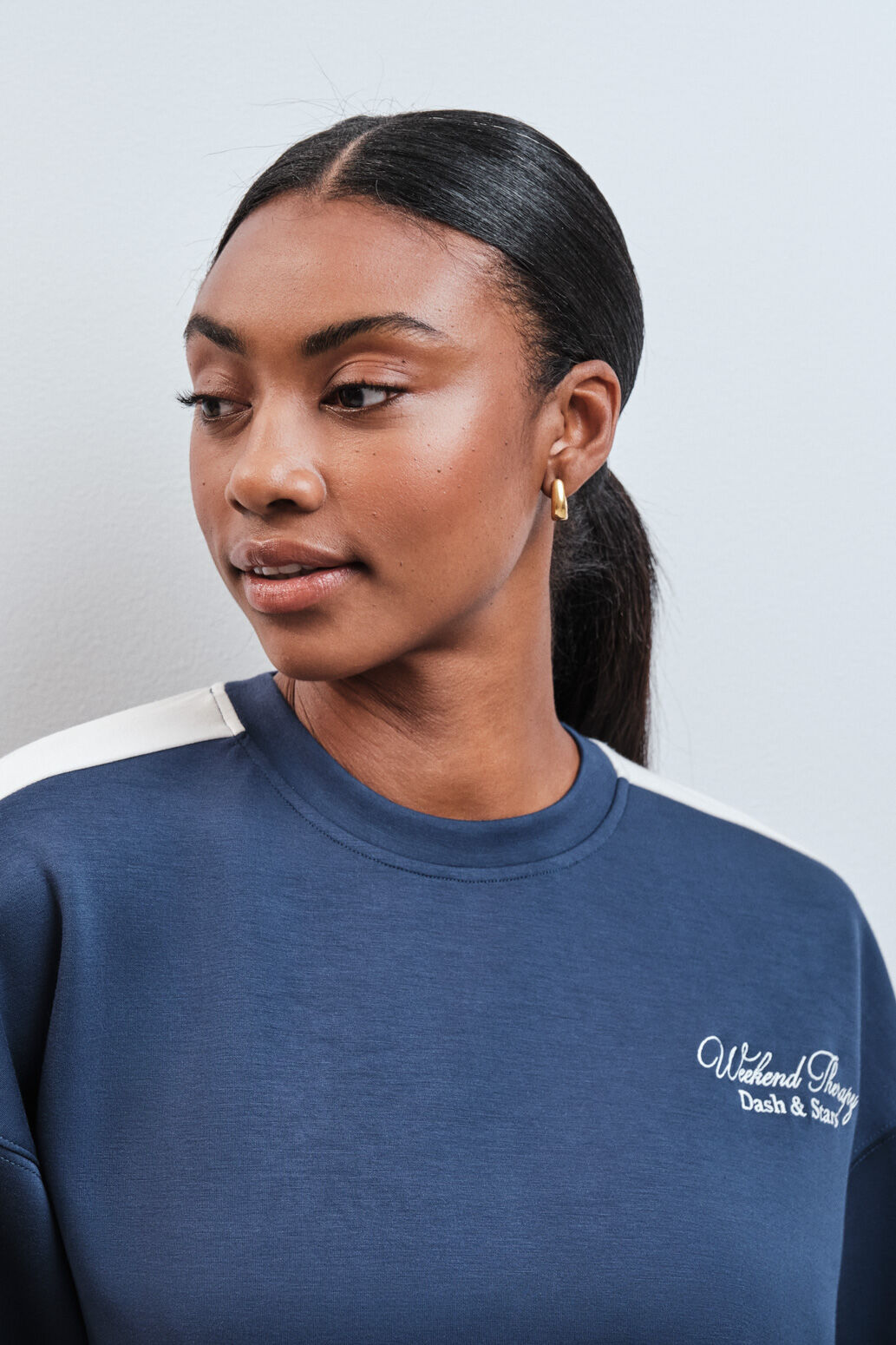 Dash and Stars Sweatshirt de manga comprida soft touch azul azul