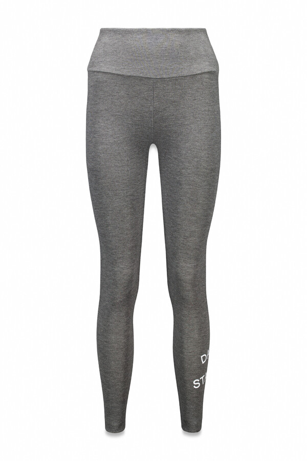 Dash and Stars Leggings longas cinzas cinzento