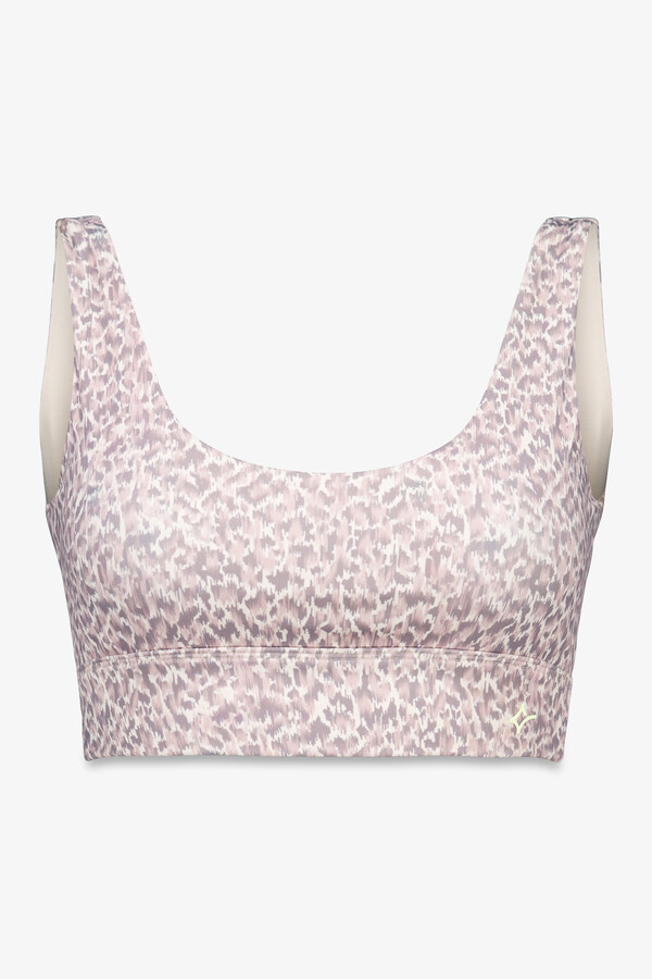 Dash and Stars Sujetador deportivo 4D STRETCH animal print blanco beige