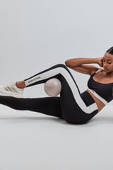Dash and Stars Leggings compridos 4D STRETCH contraste preto preto