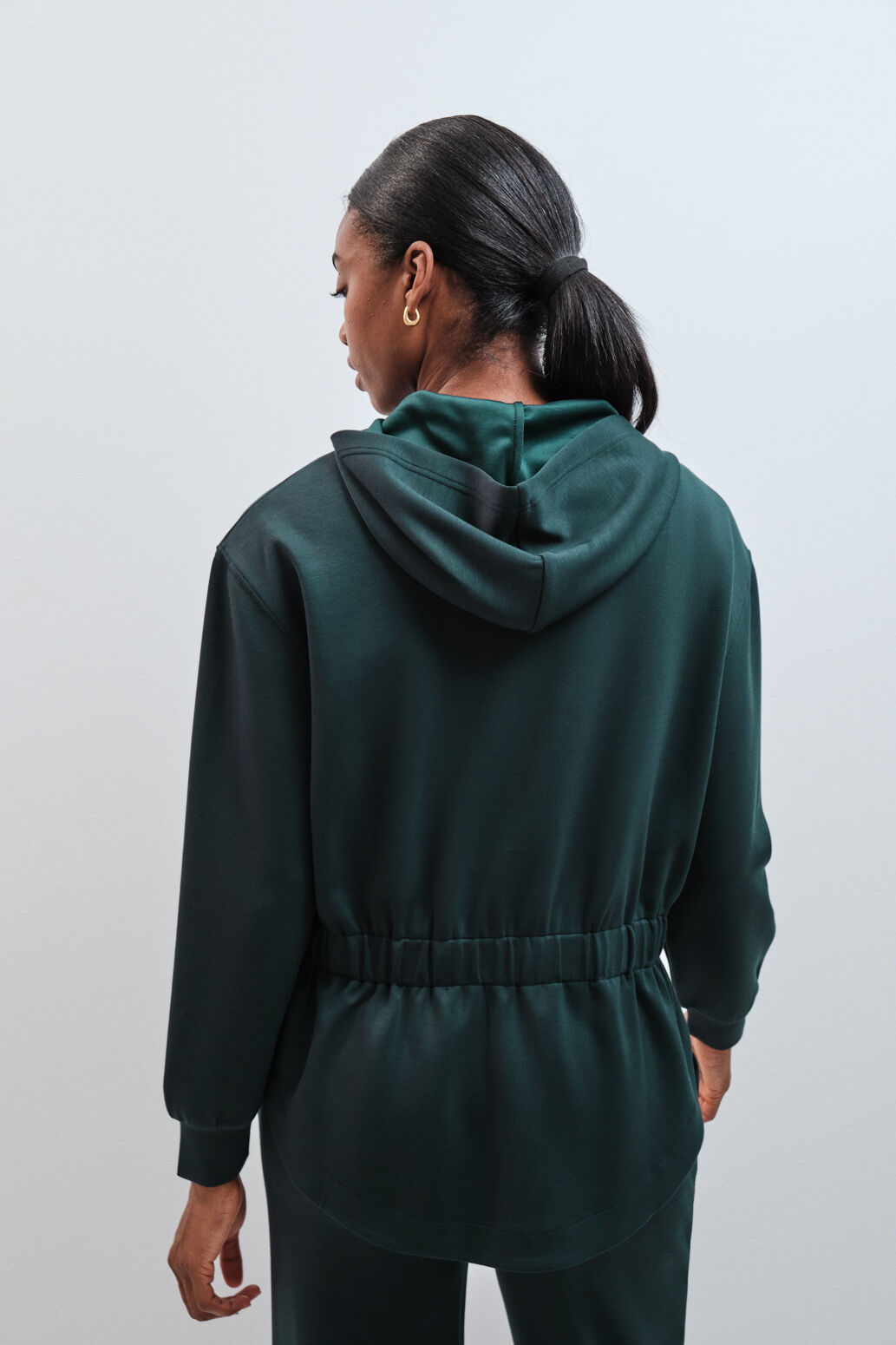 Dash and Stars Sweatshirt com capuz soft touch verde azul