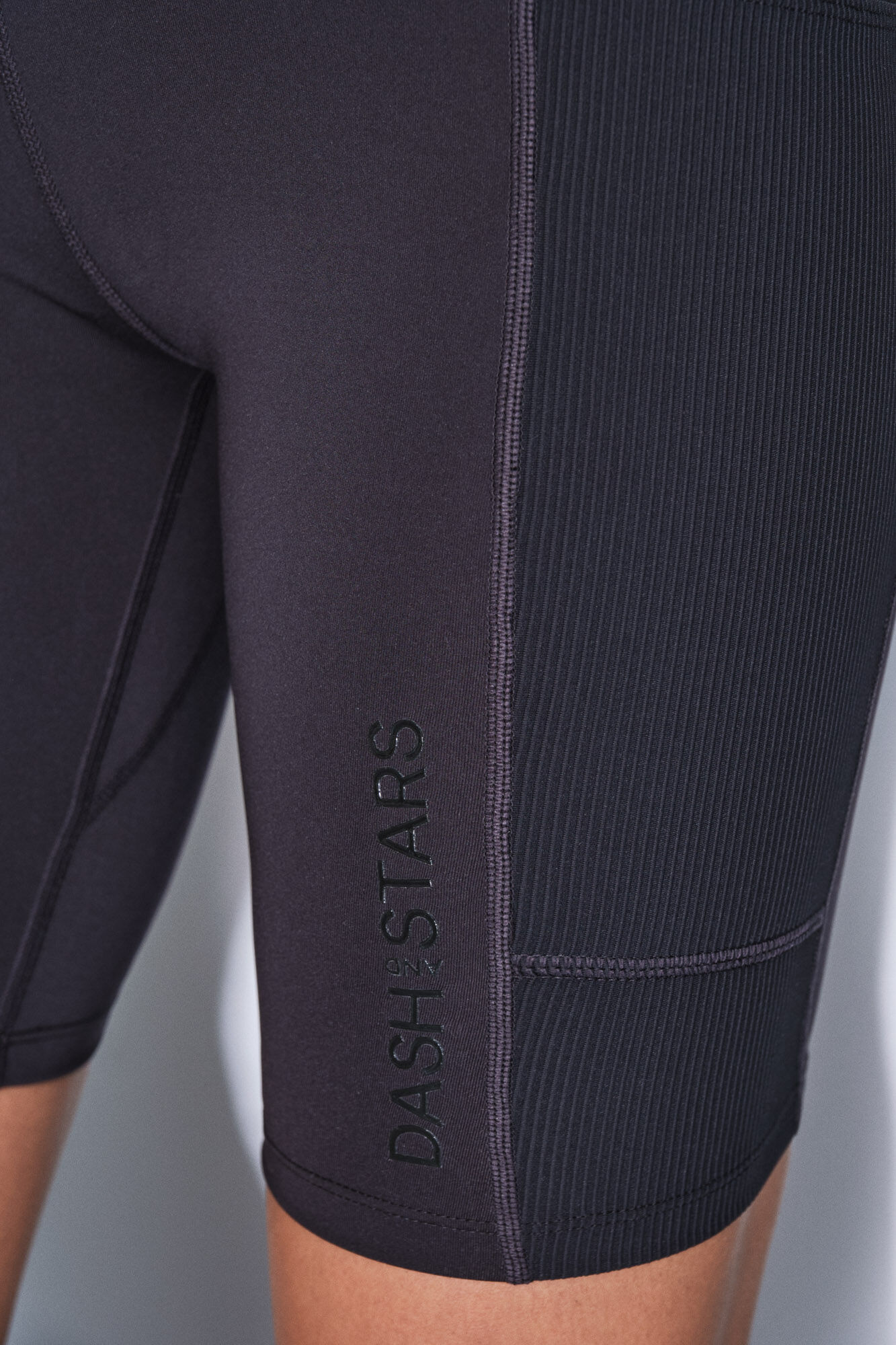 Dash and Stars Leggings de ciclismo pretas 4D STRETCH preto