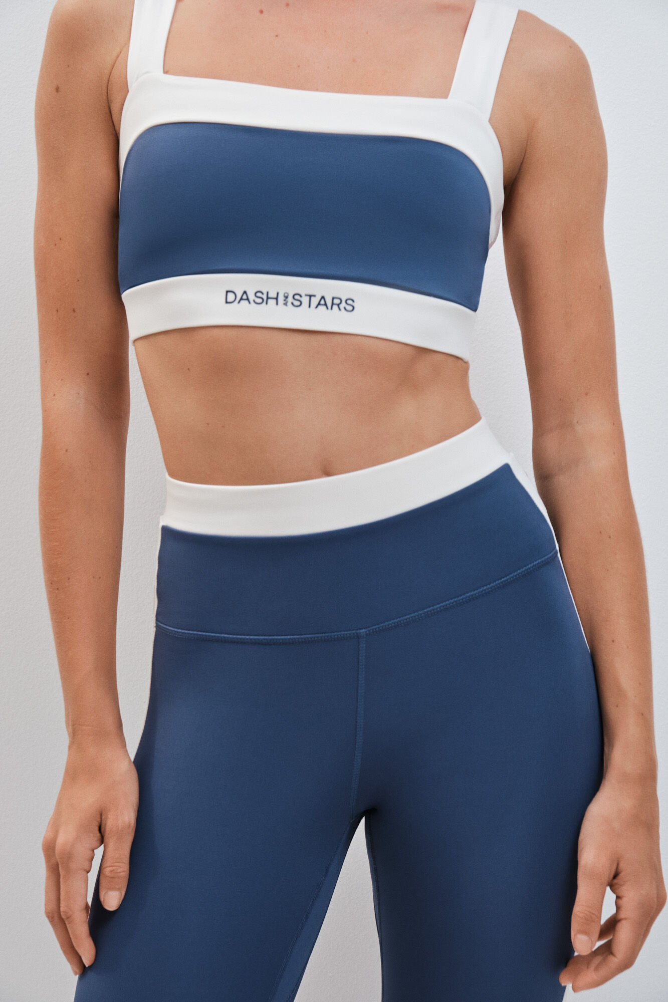 Dash and Stars Leggings largos 4D STRETCH azul oscuro azul