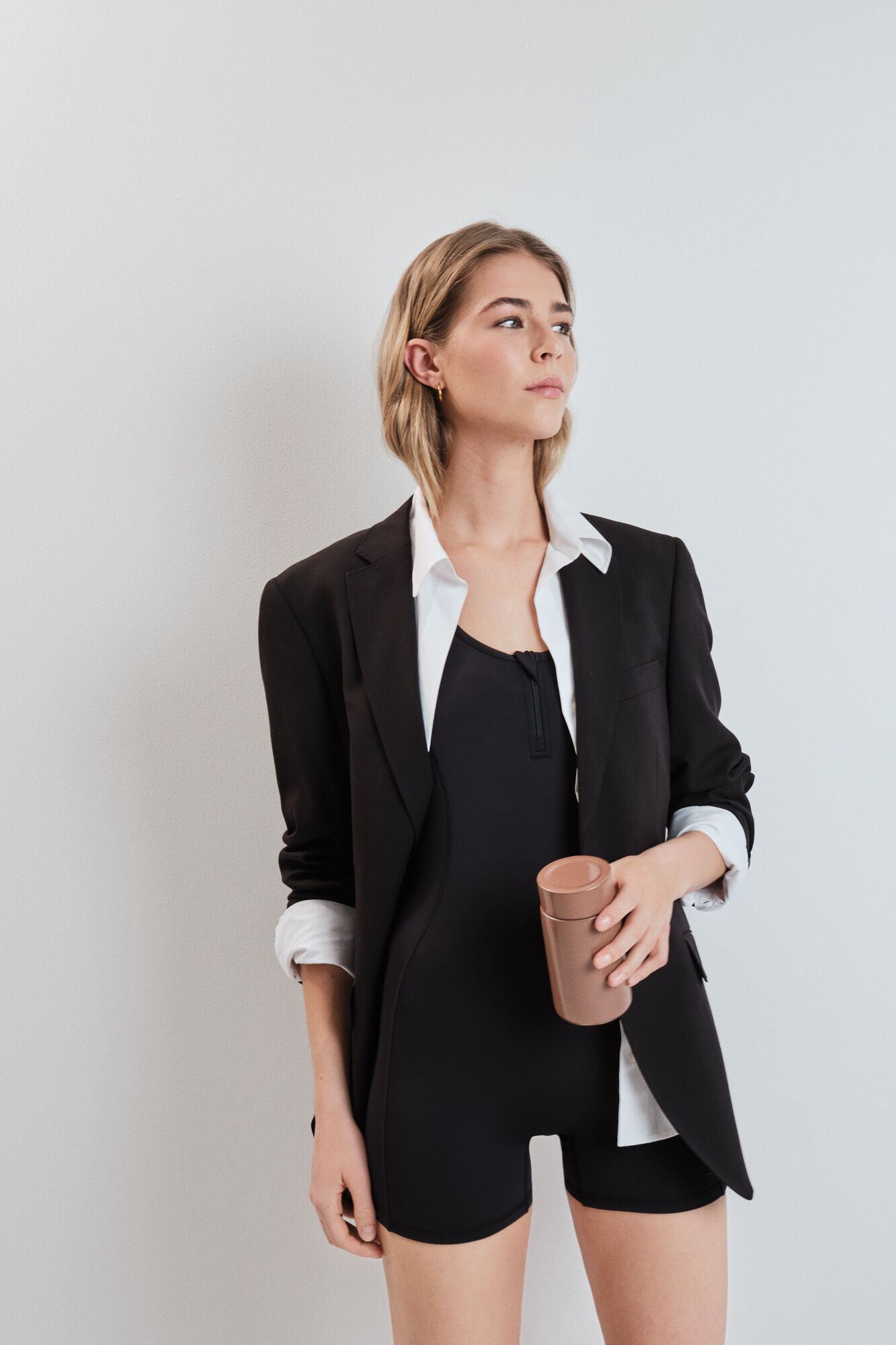 Dash and Stars Macac&atilde;o 4D STRETCH curto preto preto