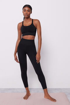 Dash and Stars Leggings pretas Seamless Comfort preto
