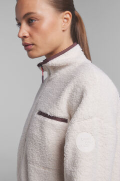 Dash and Stars Chaqueta borreguito beige nude