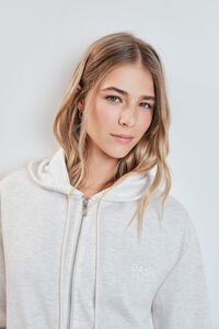 Dash and Stars Casaco com capuz em viscose suave cinzento