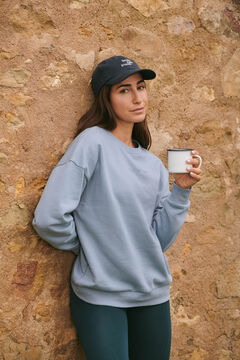 Dash and Stars Sweatshirt 100% algodão com logo azul. Colaboração especial @ffitcoco azul