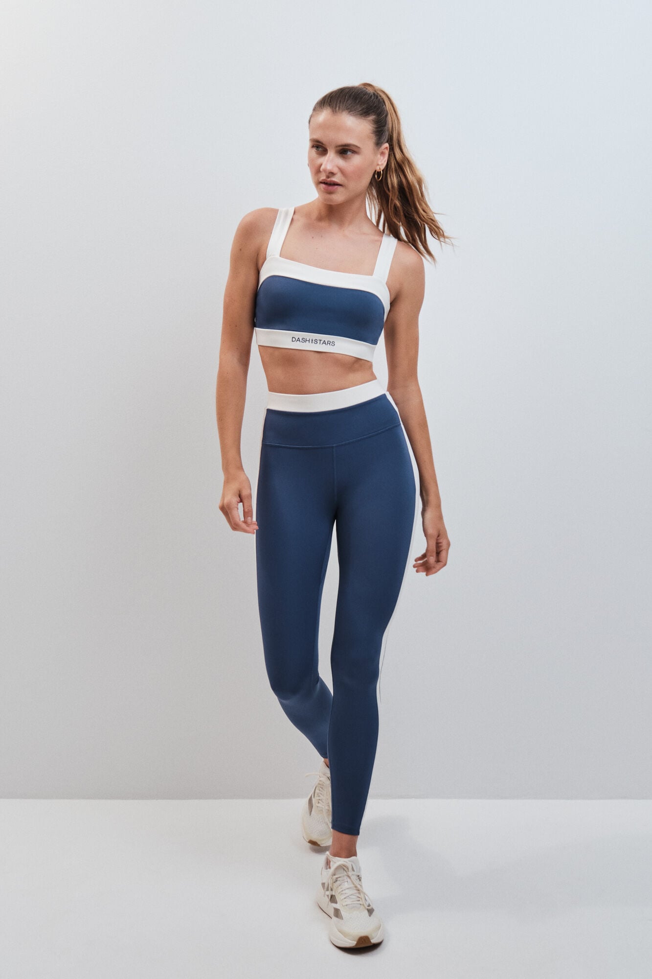 Dash and Stars Soutien desportivo bandeau 4D Stretch azul azul