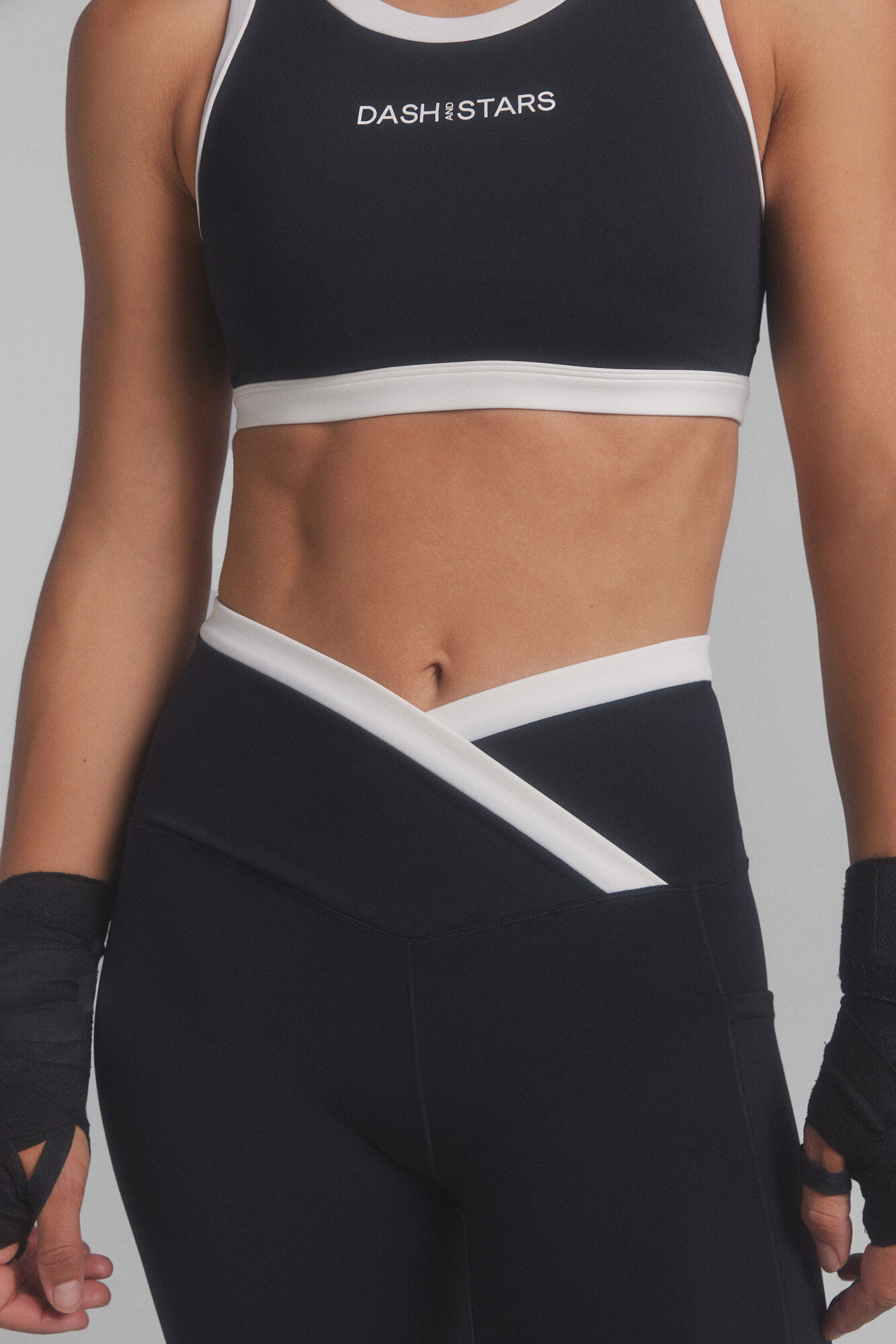 Dash and Stars Leggings pretas 4D STRETCH. preto