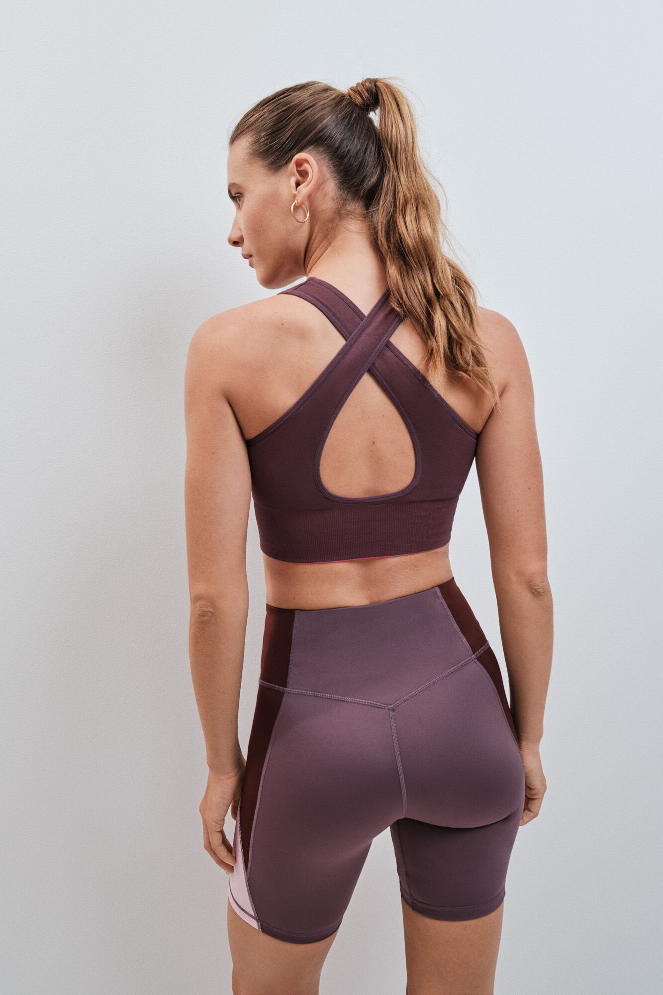 Dash and Stars Legging 4D STRETCH ciclista gren&aacute; rosa