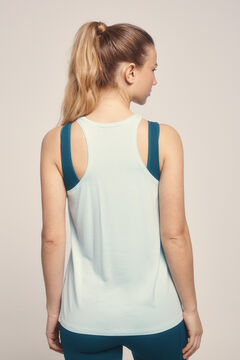 Dash and Stars Camiseta fluida modal azul claro azul