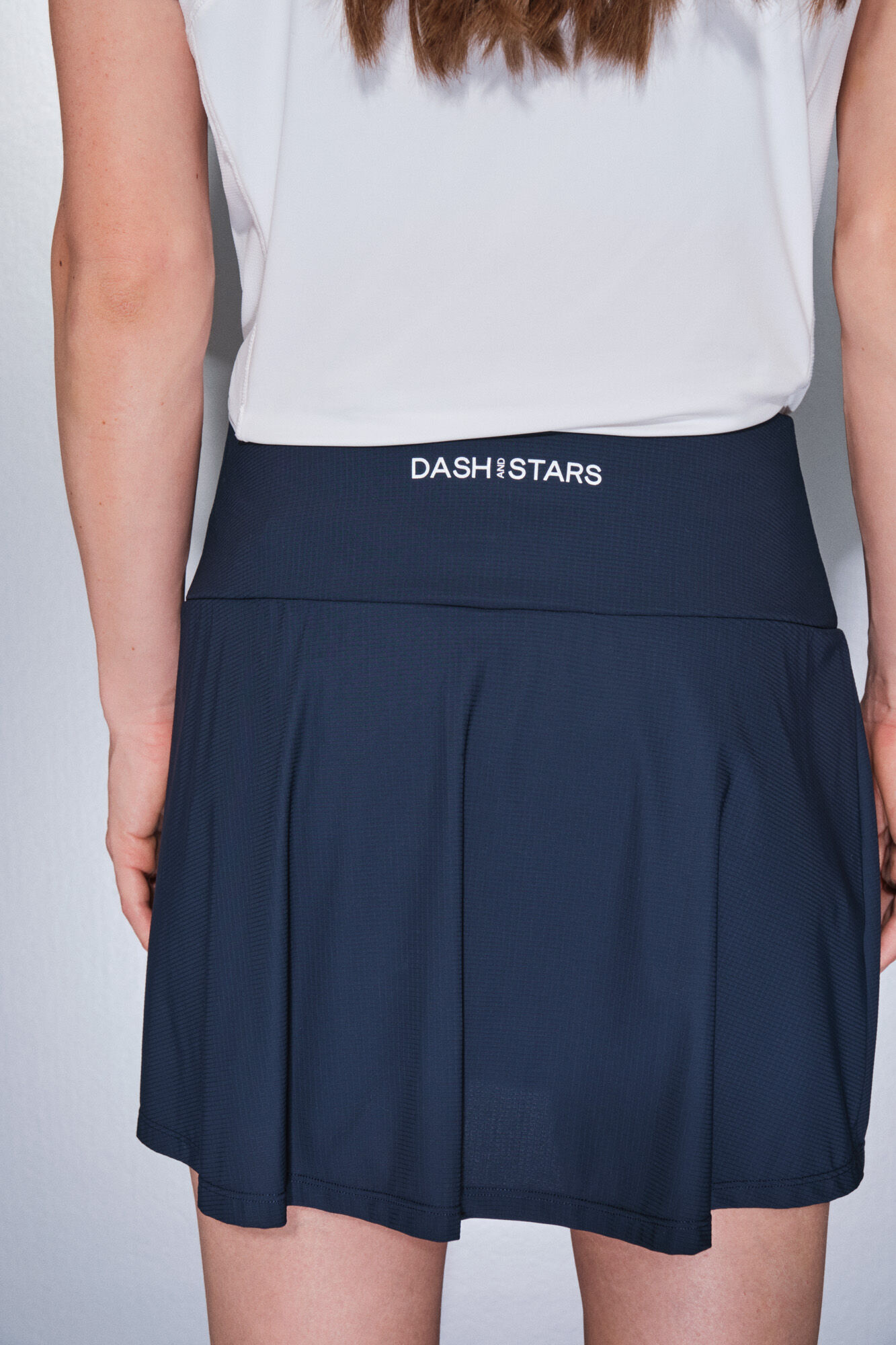 Dash and Stars Saia de microfibra azul com interior em malha azul