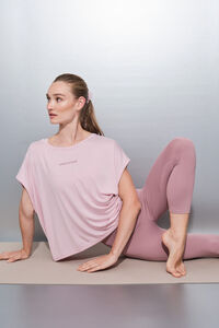 Dash and Stars T-shirt rosa de tecido extrassuave rosa