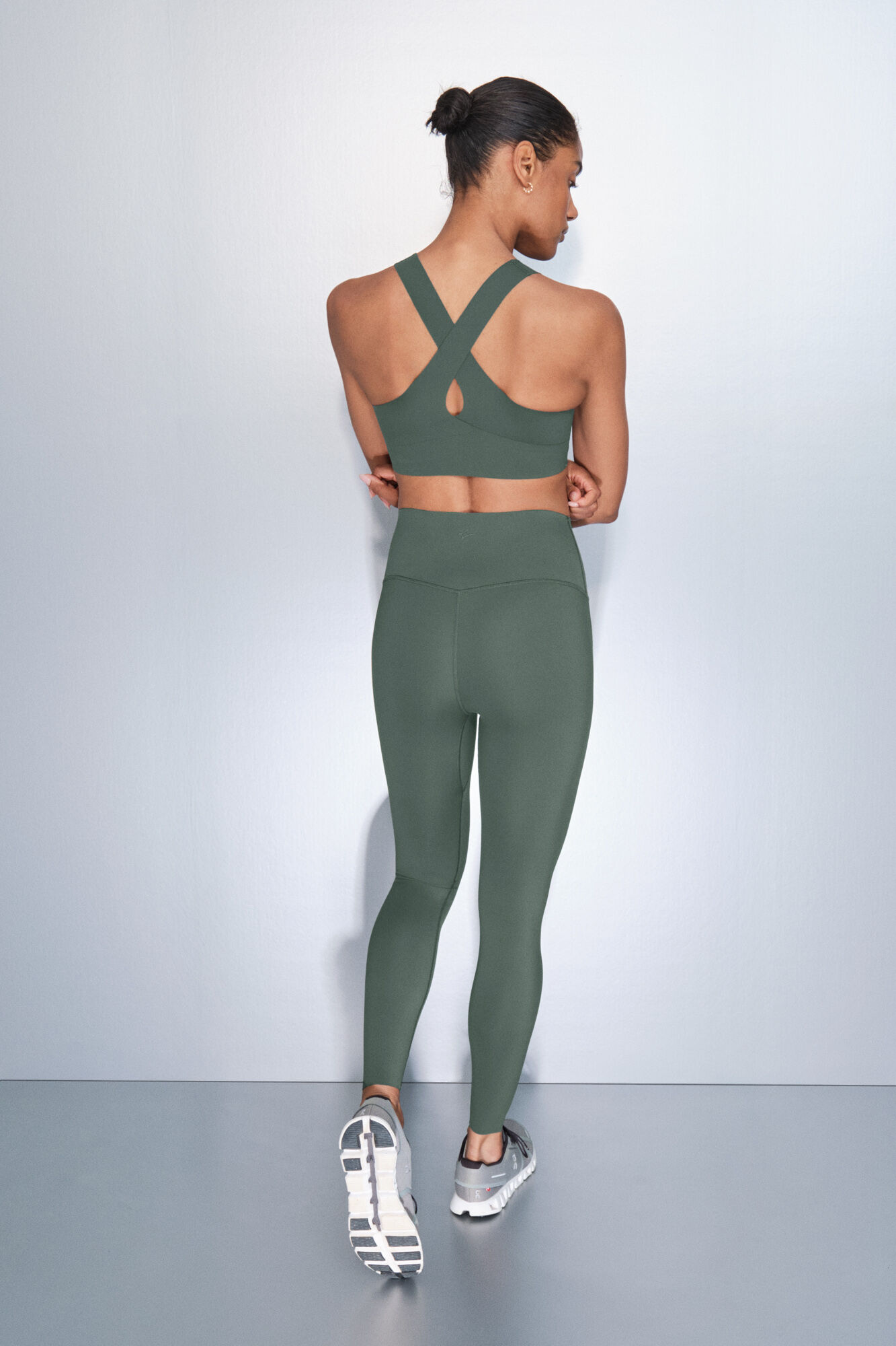 Dash and Stars Leggings longas verdes COMPRESSIVAS verde