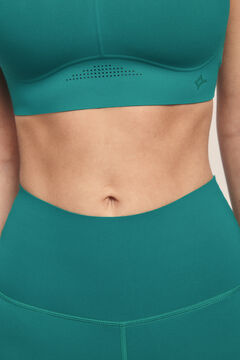 Dash and Stars Leggings de ciclismo COMPRESSIVE com logo verde verde