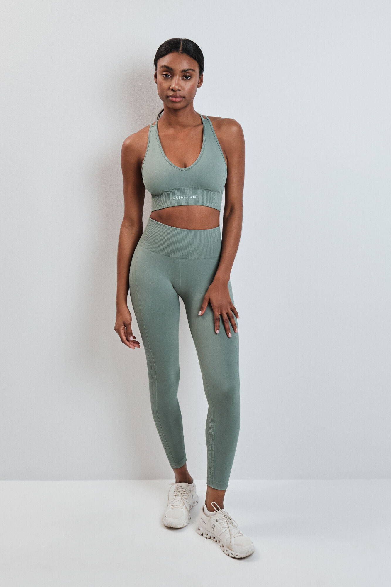 Dash and Stars Legging comprida SEAMLESS COMFORT verde verde