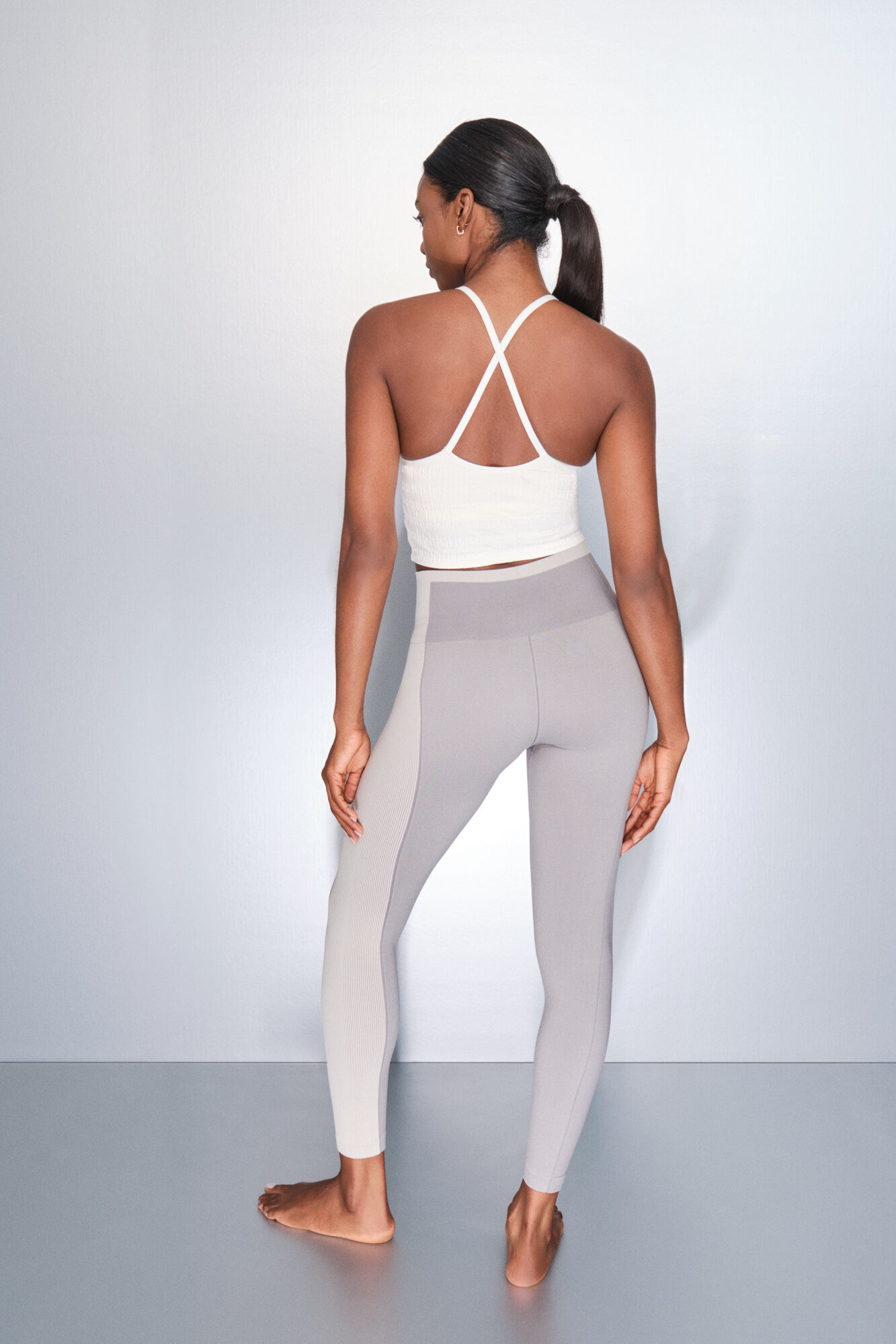 Dash and Stars Legging longa cinza SEAMLESS COMFORT cinzento