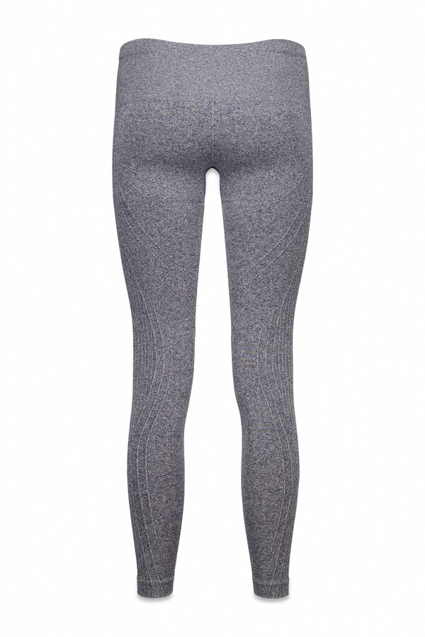 Dash and Stars Legging cinza sem costura no tornozelo cinzento