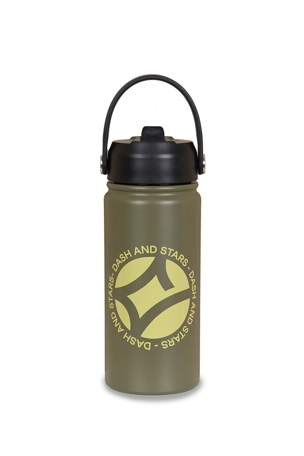 Dash and Stars Botella acero inoxidable verde estampado
