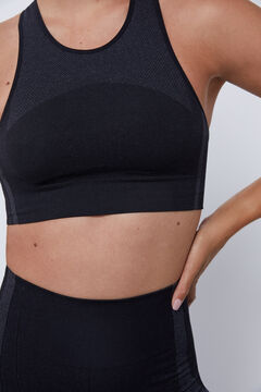 Dash and Stars Sujetador deportivo negro Seamless Fit negro