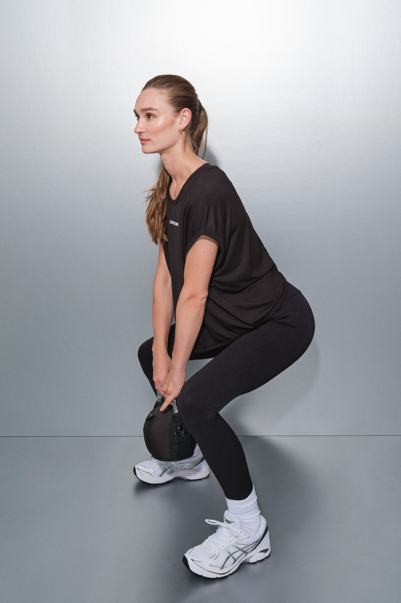 Dash and Stars T-shirt de tecido extrassuave preto