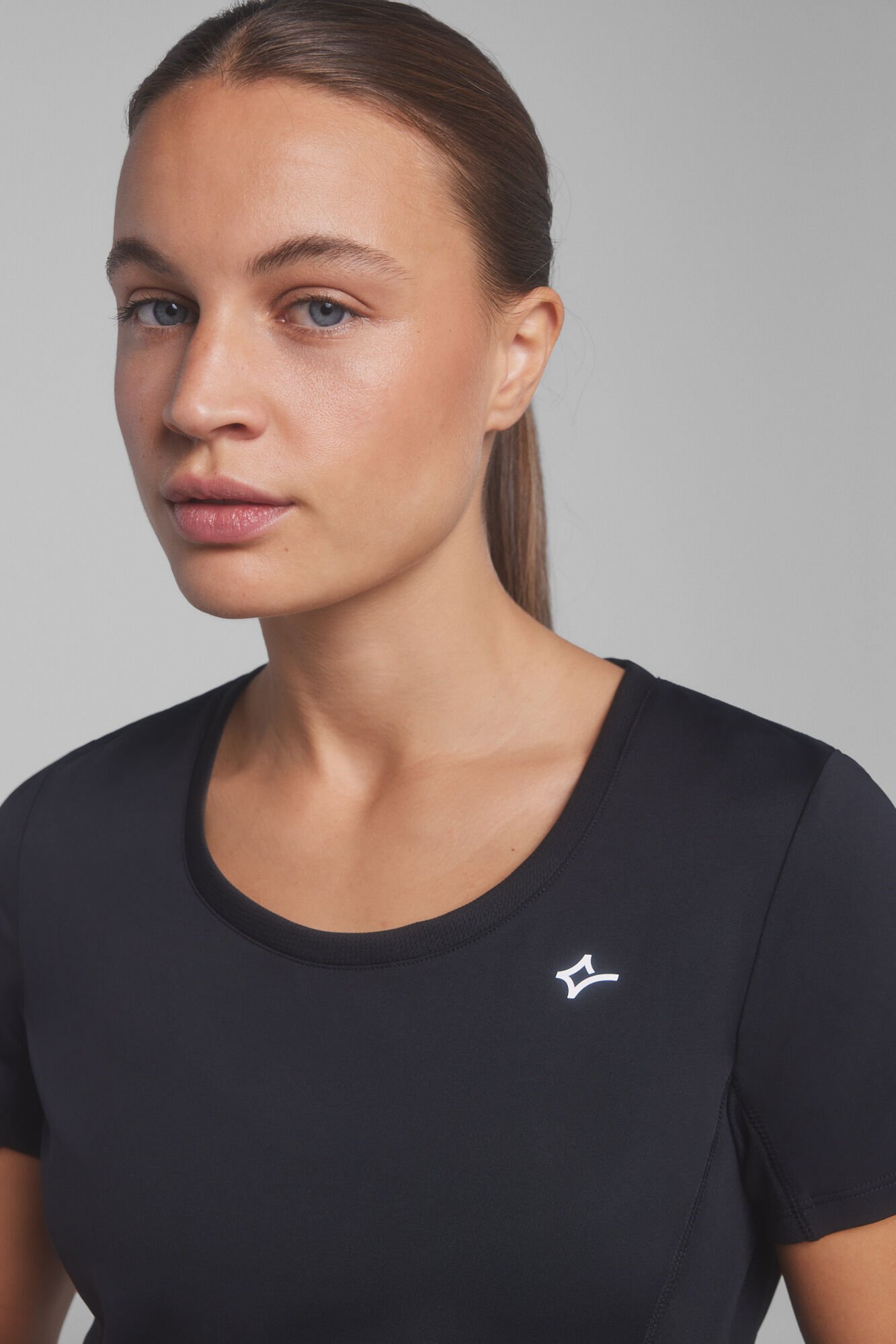 Dash and Stars T-shirt transpir&aacute;vel preta