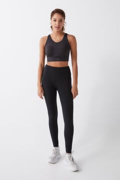 Dash and Stars Sujetador deportivo negro 4D Stretch negro