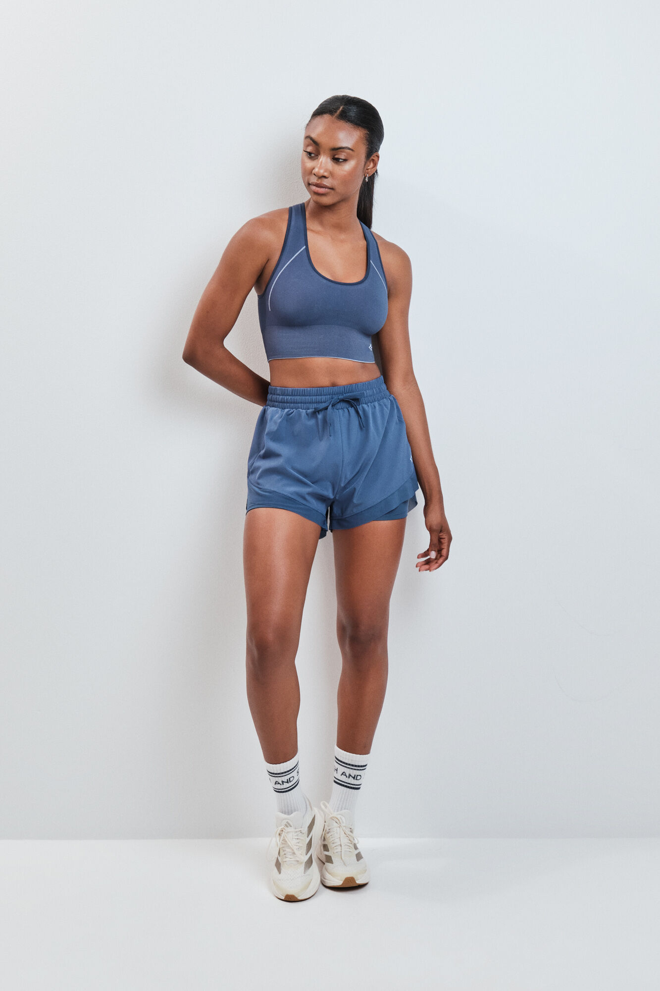 Dash and Stars Soutien desportivo 4D Stretch revers&iacute;vel azul azul