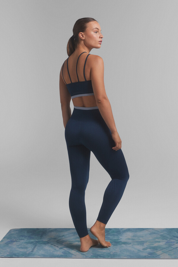 Dash and Stars Leggings azuis SEAMLESS CONFORT.  azul