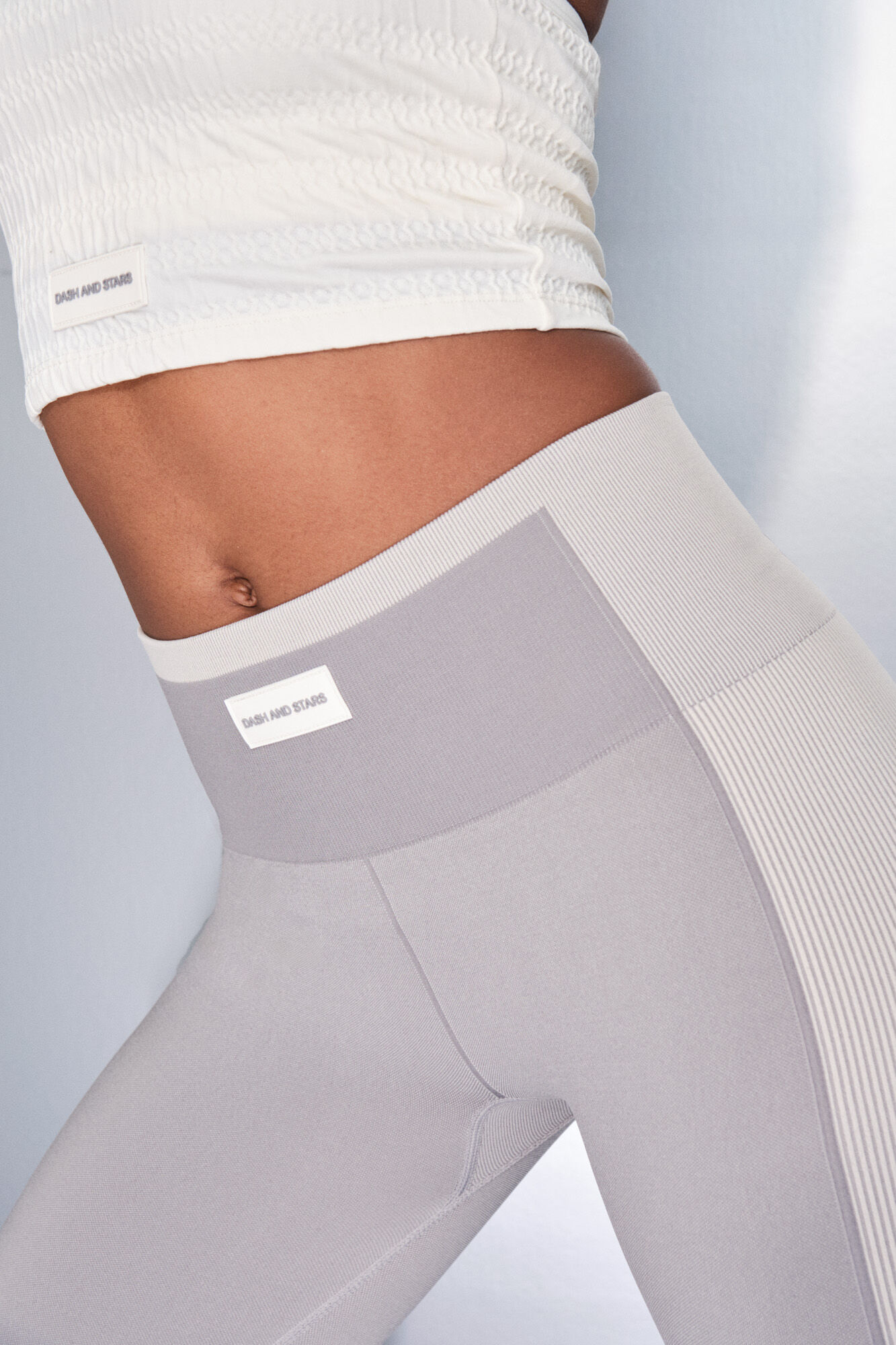 Dash and Stars Legging longa cinza SEAMLESS COMFORT cinzento