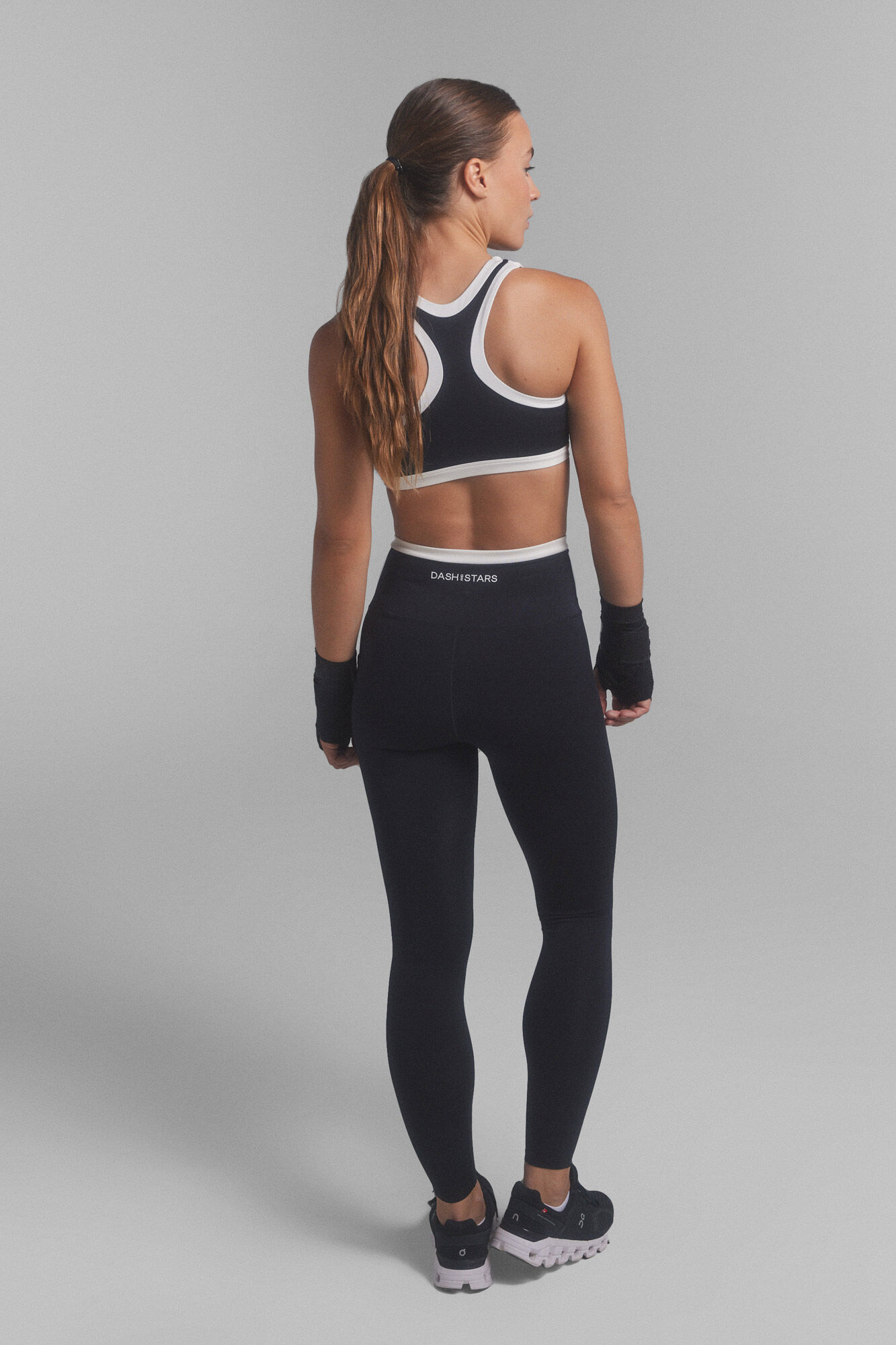 Dash and Stars Leggings pretas 4D STRETCH. preto