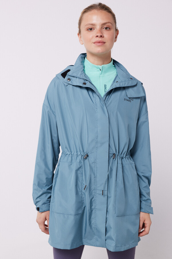 Dash and Stars Trench water-repellent verde verde